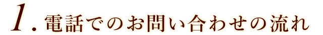 電話でのお問合せの流れ